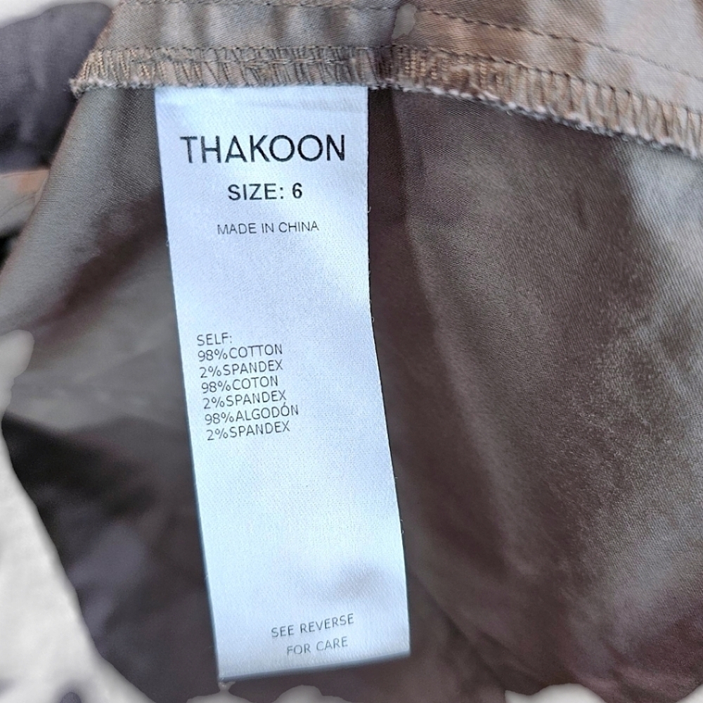 Thakoon Cotton Puff Sleeve Shirt Jacket Sz 6 Taupe Fitted Avant Garde Unique - Picture 15 of 16